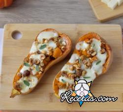 Calabaza rellena al horno