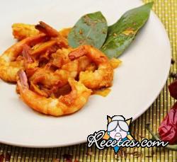 Camarones al curry