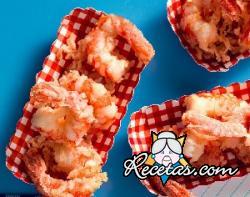 Camarones en tempura con salsa agripicante