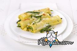 Canelones de espárragos