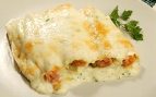 Canelones rellenos con salchichas