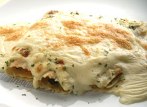 Canelones de verduras y panceta