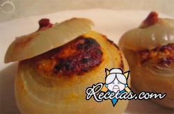 Cebollas rellenas con queso