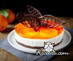 Cheesecake de naranja y chocolate