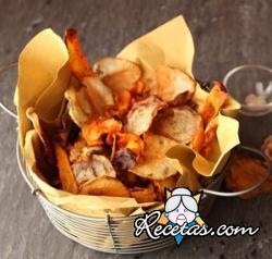 Chips de vegetales al horno