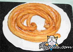 Churros con forma de caracol