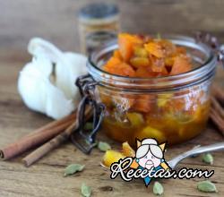 Chutney especiado de calabaza y manzanas