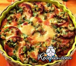 Clafoutis verduras y queso brie