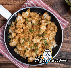 Coliflor salteado con anchoas