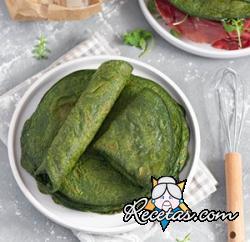 Crepes de espinacas sin leche ni huevos
