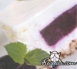 Crocante de yogur y blueberries