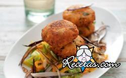 Croquetas de salmón y cuscús