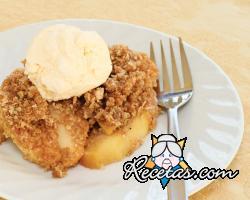 Crumble de manzana y pera