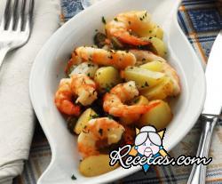 Ensalada de gambas a la catalana