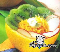 Ensalada de kiwi y rabanitos