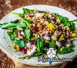 Ensalada tibia de espinacas