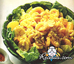 Ensalada de arroz al curry