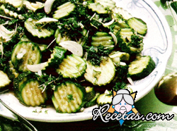 Ensalada caliente de zucchini