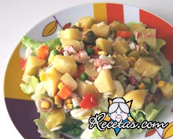 Ensalada de papa y mango