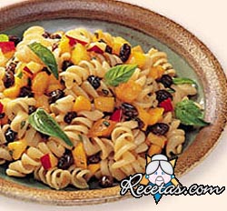 Ensalada de pasta con carne de cangrejo