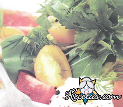 Ensalada con tomatitos bicolores