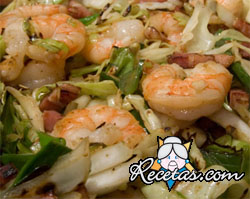 Ensalada de hinojo con gambas