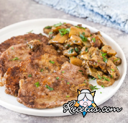 Escalopes con champiñones