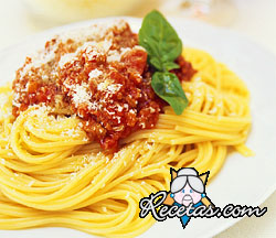 Spagetti a la boloñesa estilo oropeza