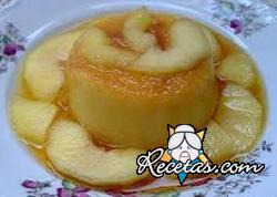 Flan de manzanas