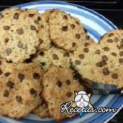 Galletas de avena con chispas de chocolate