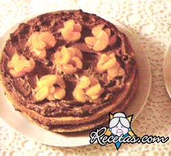 Gateau de chocolate y mandarina