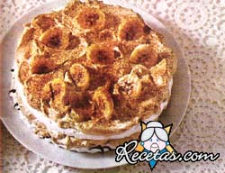 Gateau de merengue y banana