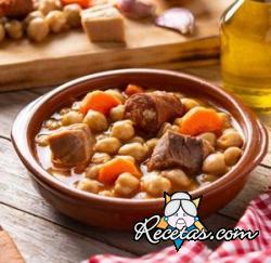 Guiso de carne y garbanzos