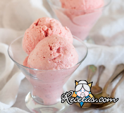 Helado rápido de fresas