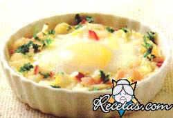 Huevos al plato Printaniere