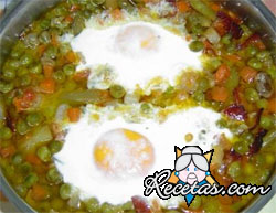 Huevos con verduras