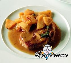 Lomo de cerdo con manzanas