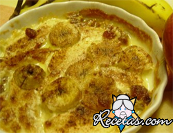 Gratin de manzanas al ron