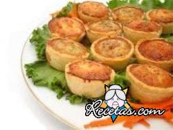 Mini quiches de zanahoria y calabacín