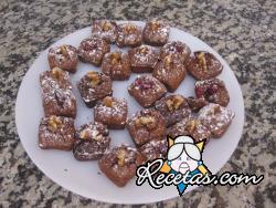 Minibrownies con nueces