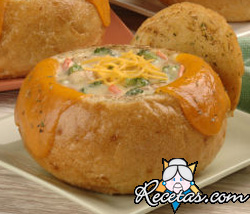 Gran pan con hongos
