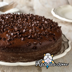 Pastel de chocolate sin huevo