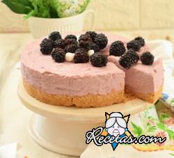 Pastel de mousse de moras