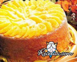 Pastel de naranja con crema al jengibre