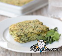 Pastel de patatas y judías verdes