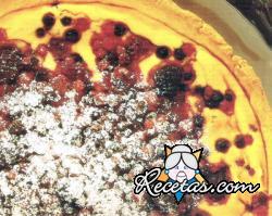 Pastel de ricota y frutos rojos