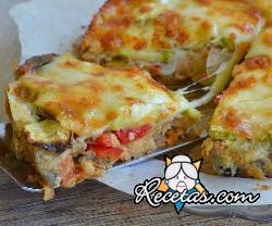 Pastel de verduras y mozzarella