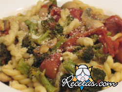 Pasta con vegetales