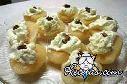Peras al queso
