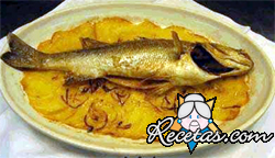 Pescado con patatas al horno